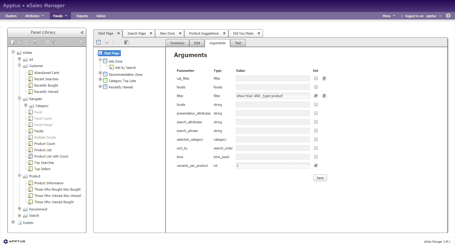 Voyado Elevate manager - Panel view